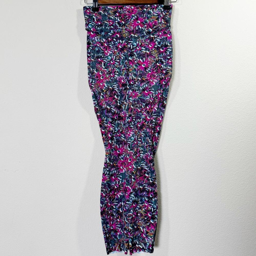 lululemon | base pace pink floral athletic high waisted women's leggings sz 4